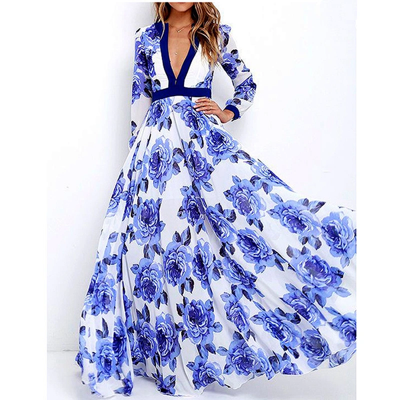 women's fashion casual printed dress