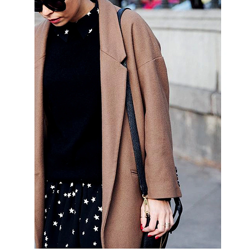 women's fashion casual long cape coat