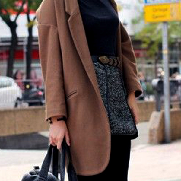 women's fashion casual long cape coat