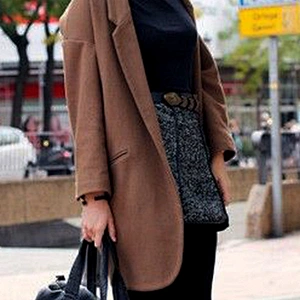 women's fashion casual long cape coat