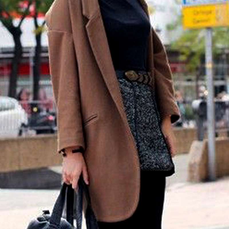 women's fashion casual long cape coat