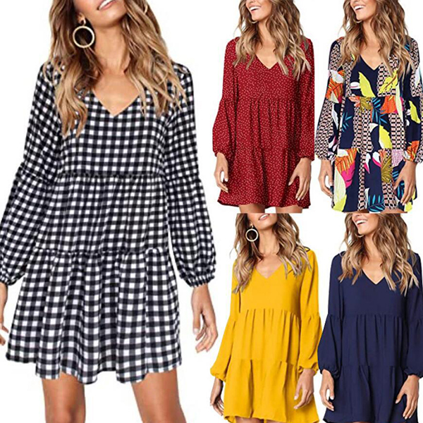 women's fashion casual printed dress