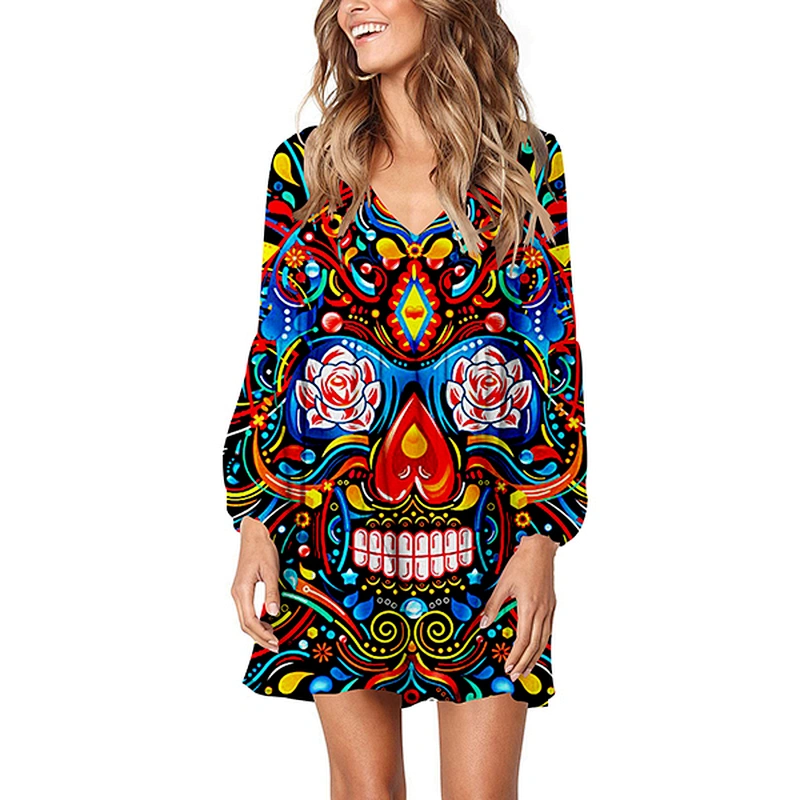 women's fashion casual printed dress