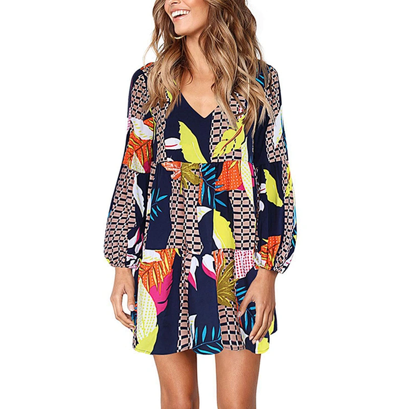 women's fashion casual printed dress