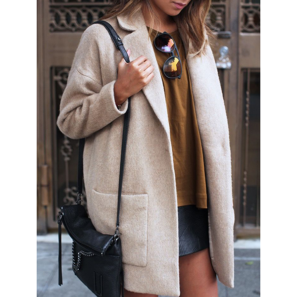 women's fashion casual long cape coat