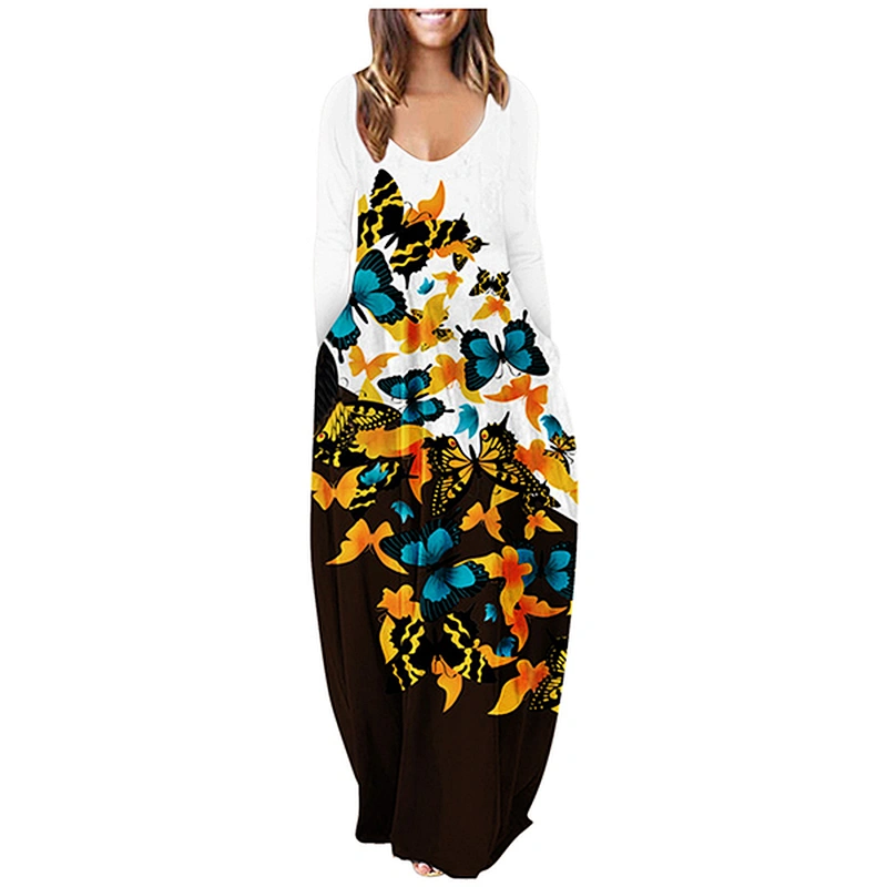 women's fashion casual printed dress
