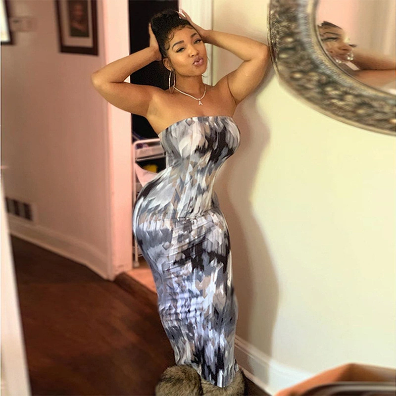 women's fashion casual printed dress