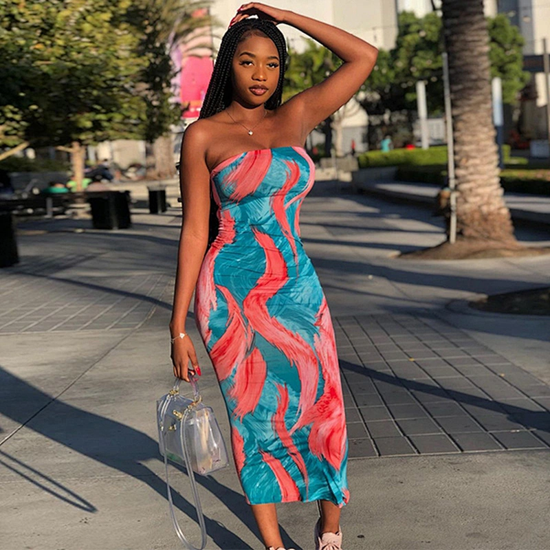 women's fashion casual printed dress