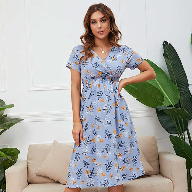 women's fashion casual printed dress