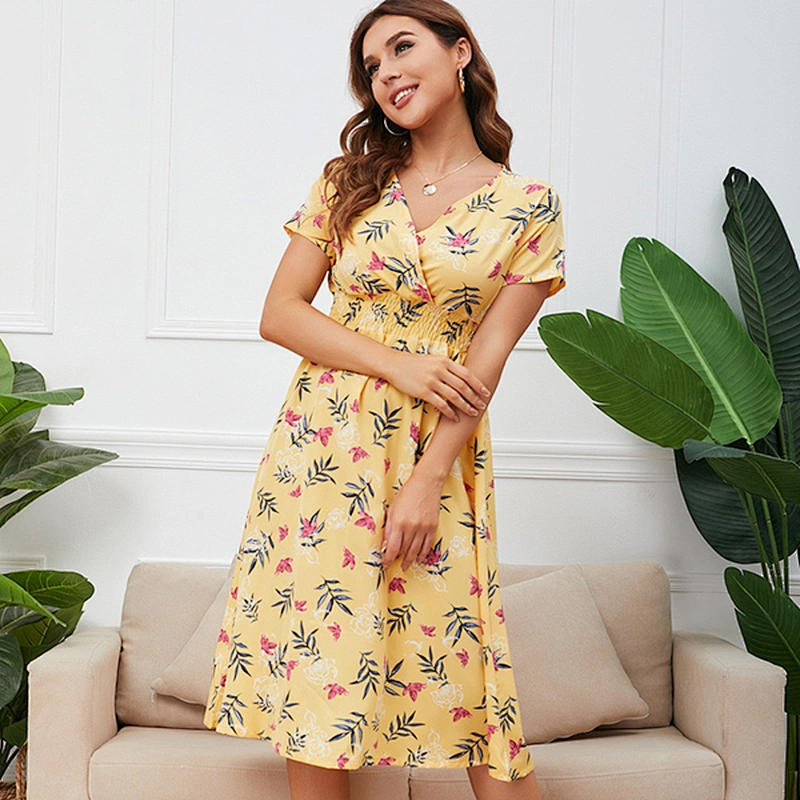 women's fashion casual printed dress
