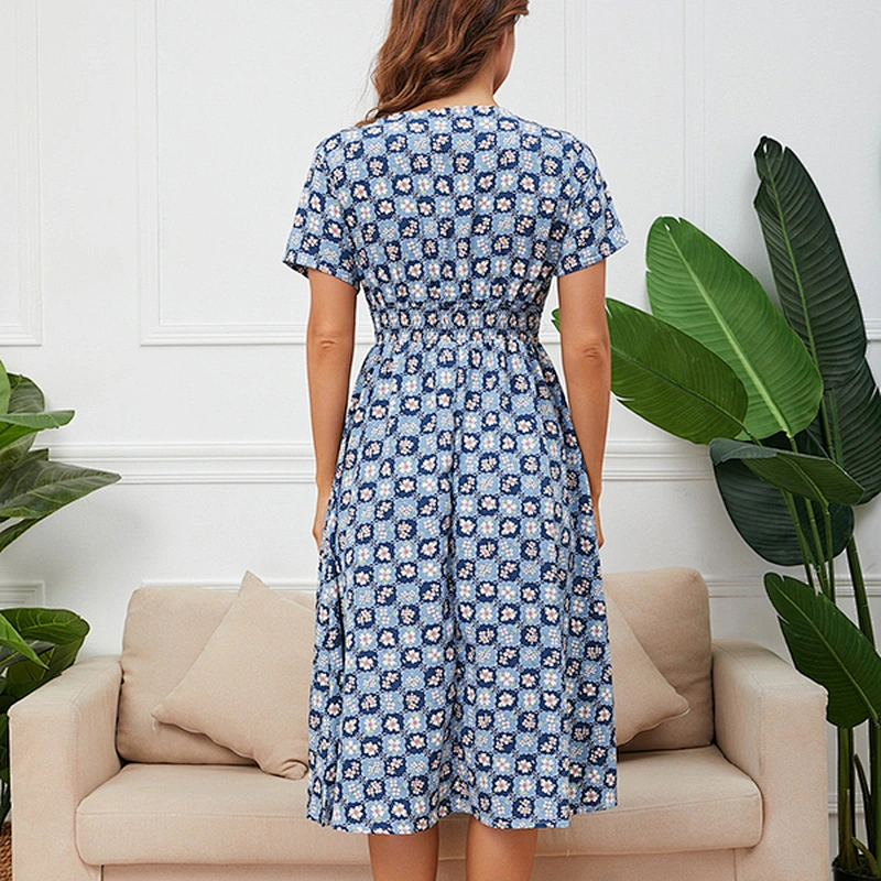 women's fashion casual printed dress