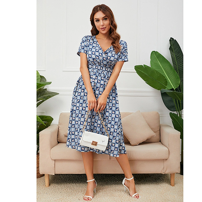 women's fashion casual printed dress