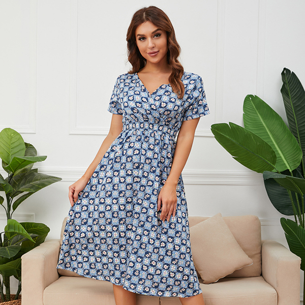 women's fashion casual printed dress