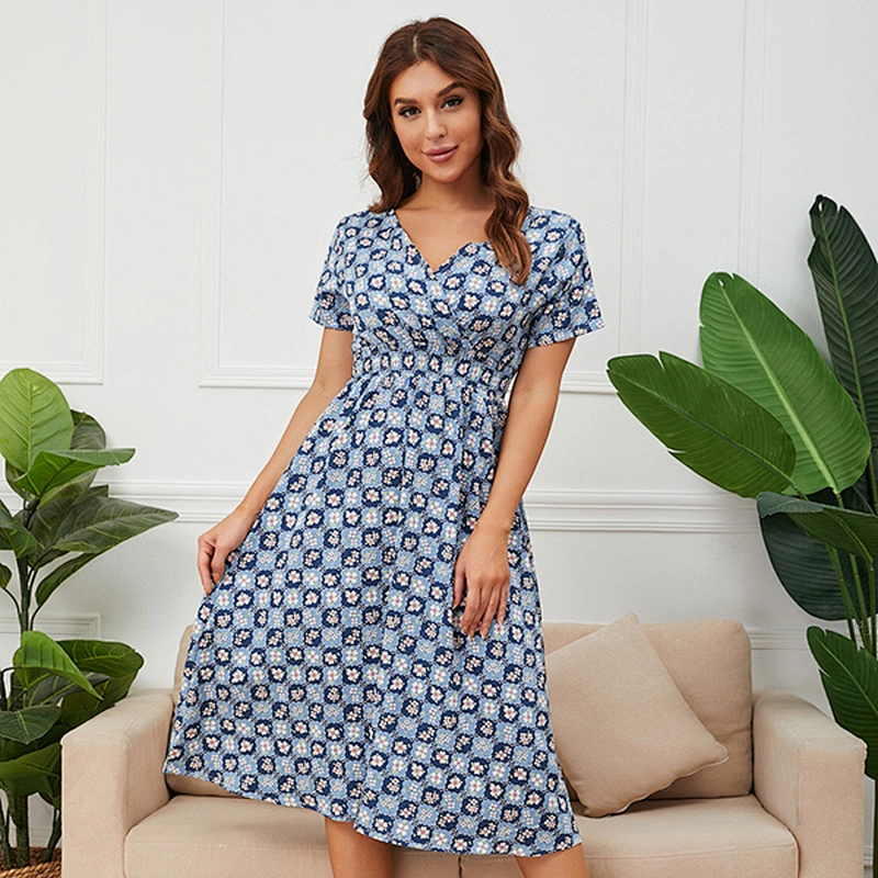 women's fashion casual printed dress
