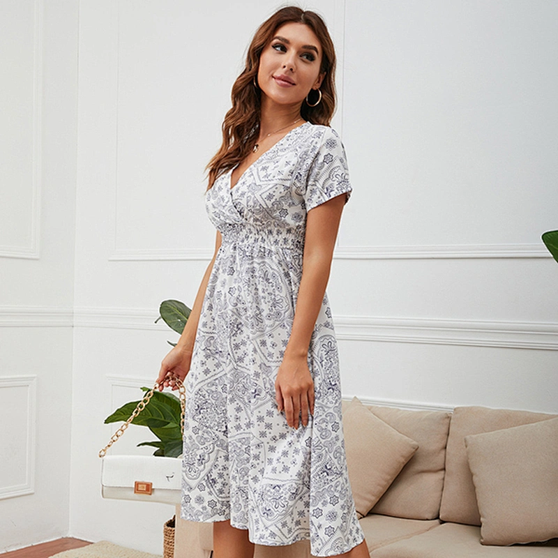 women's fashion casual printed dress