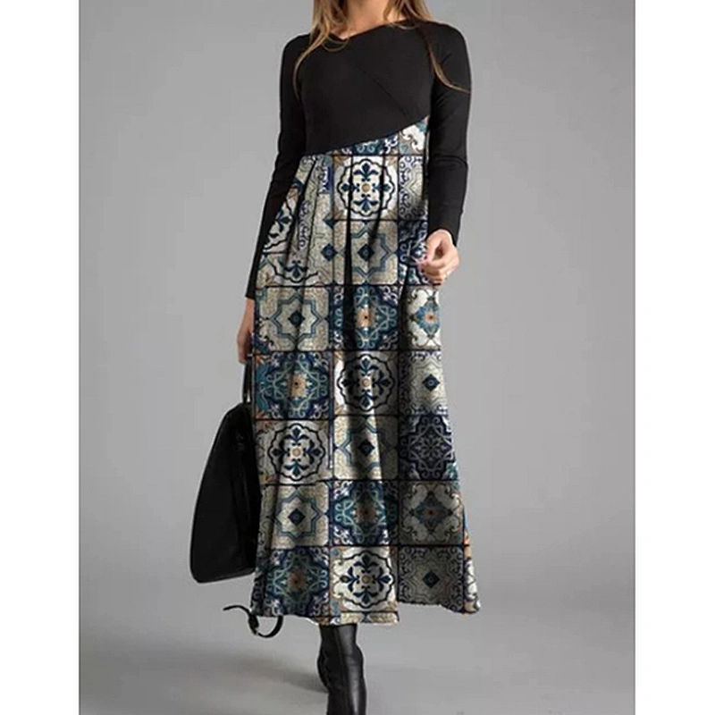 women's fashion casual printed dress
