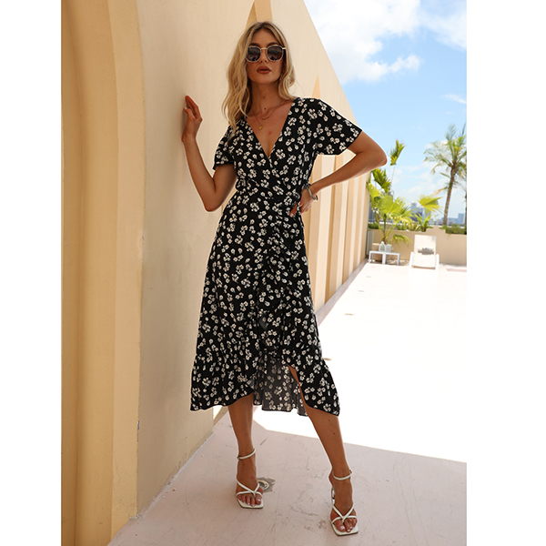 women's fashion casual printed dress