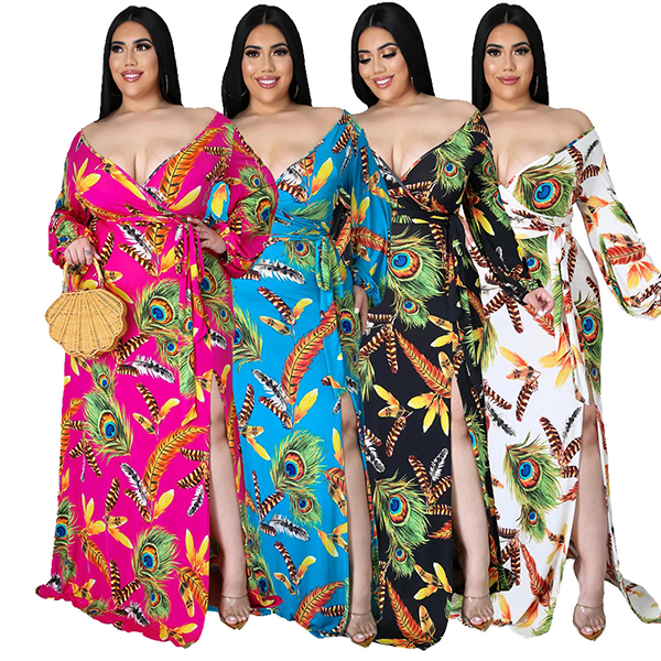 women's fashion casual printed dress