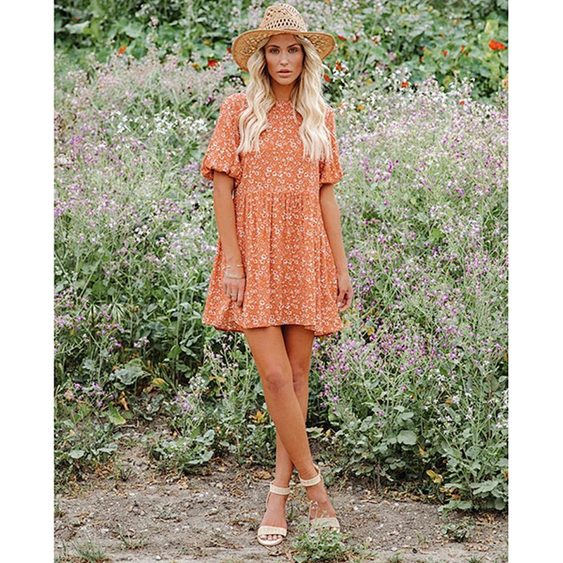 women's fashion casual printed dress