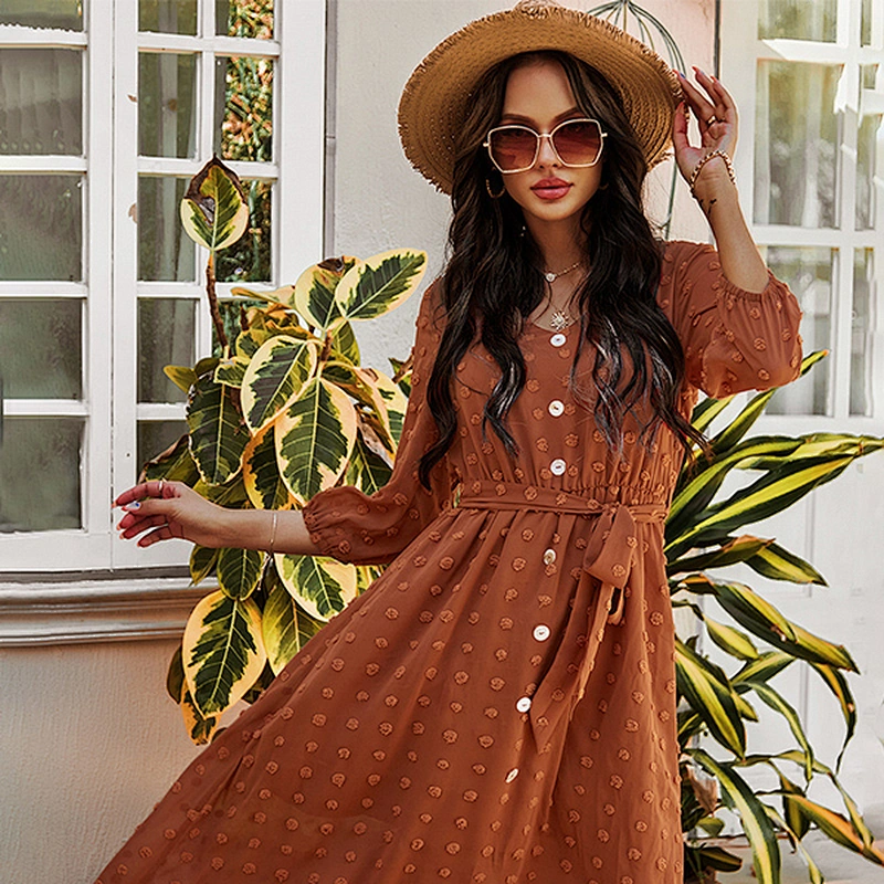 women's fashion casual printed dress