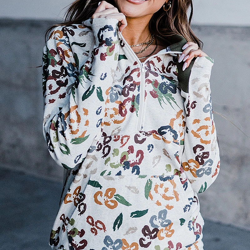 women's casual pullover printed pattern sweatshirt
