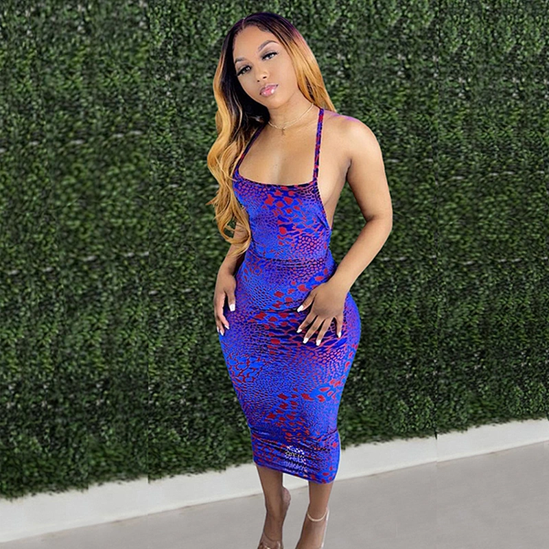 women's fashion casual printed dress