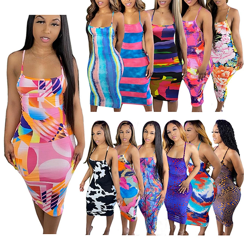 women's fashion casual printed dress