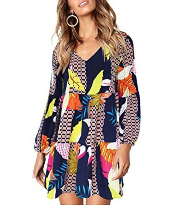 women's fashion casual printed dress
