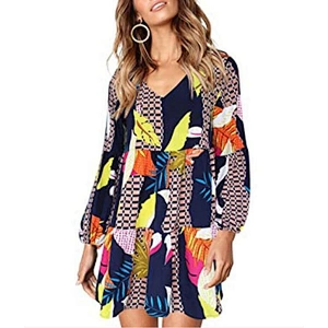 women's fashion casual printed dress