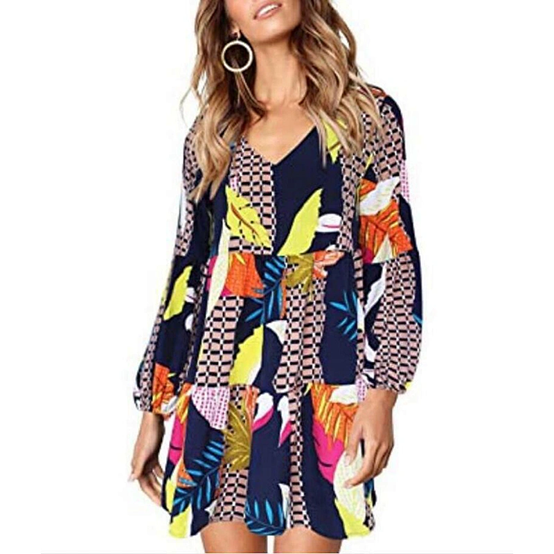 women's fashion casual printed dress