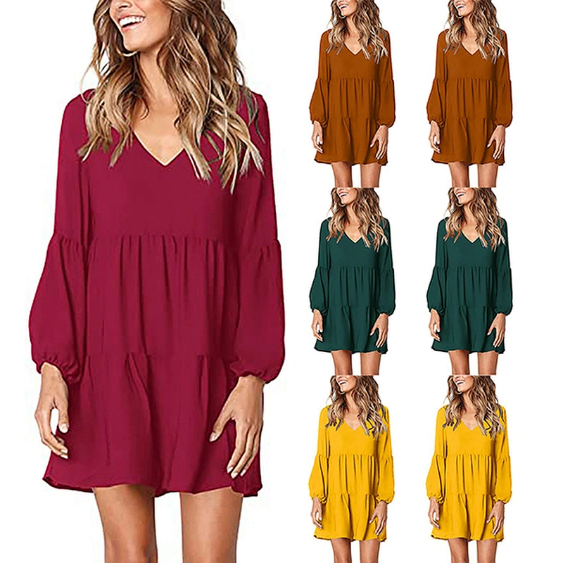women's fashion casual printed dress