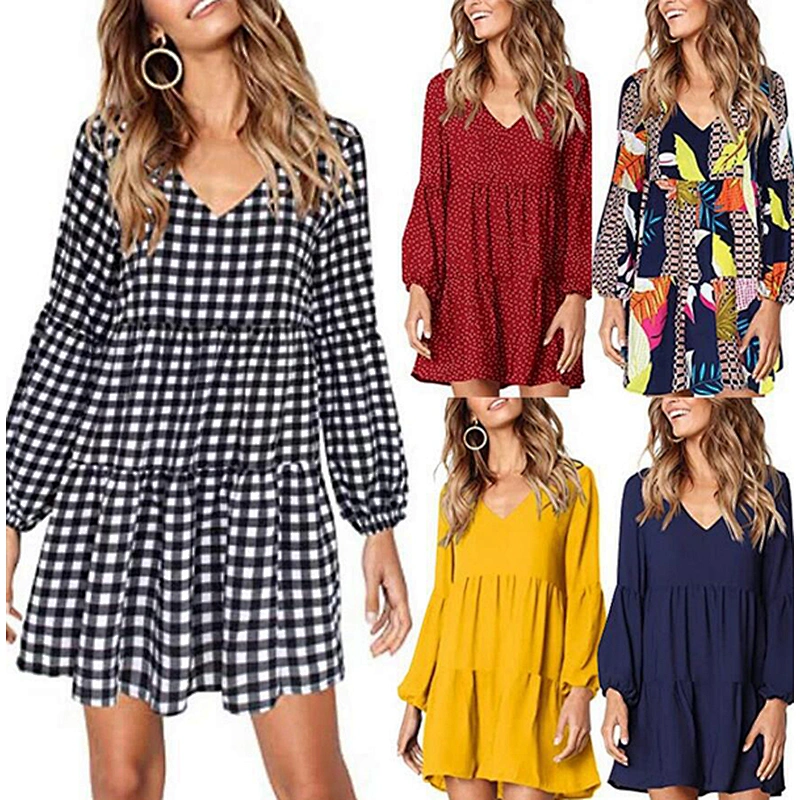 women's fashion casual printed dress