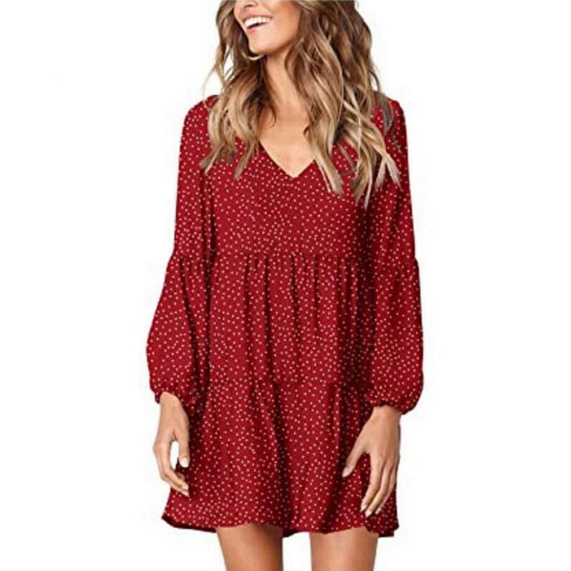 women's fashion casual printed dress