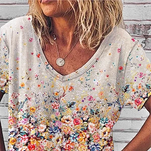 Fashion Casual Simple Printed Women's T-Shirt