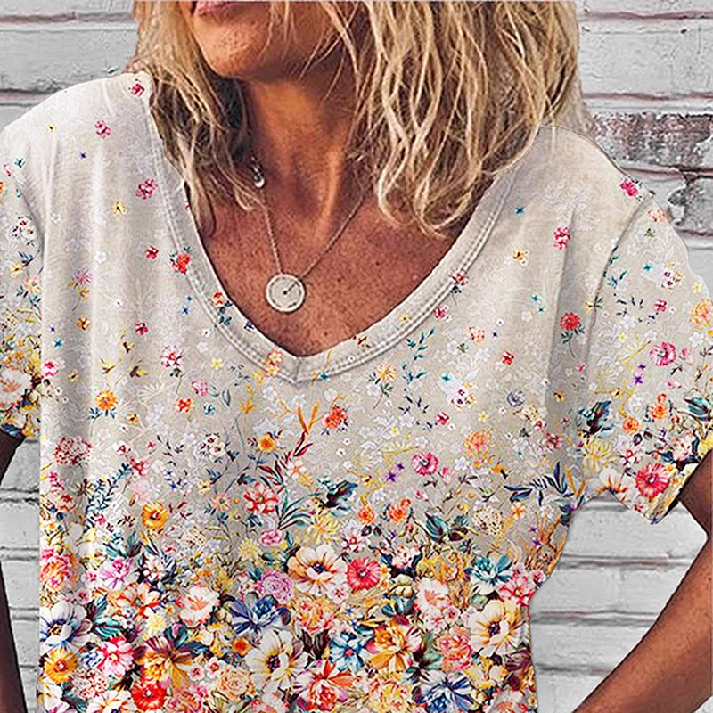 Fashion Casual Simple Printed Women's T-Shirt