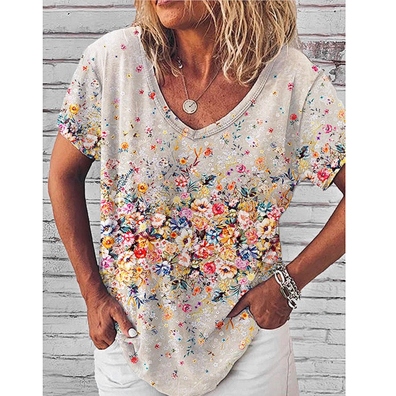 Fashion Casual Simple Printed Women's T-Shirt
