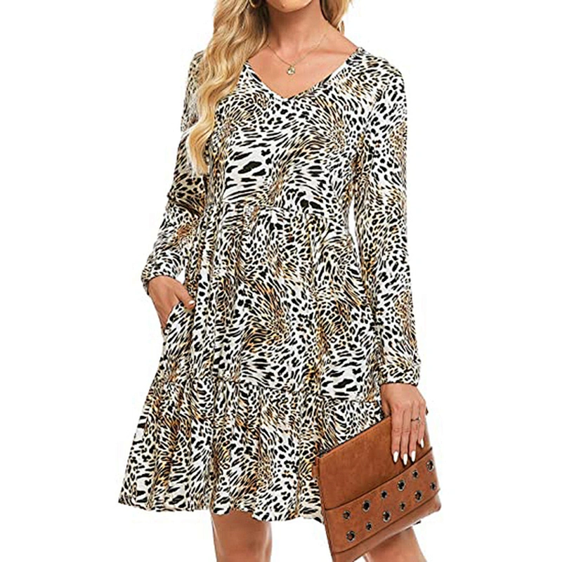 women's fashion casual printed dress