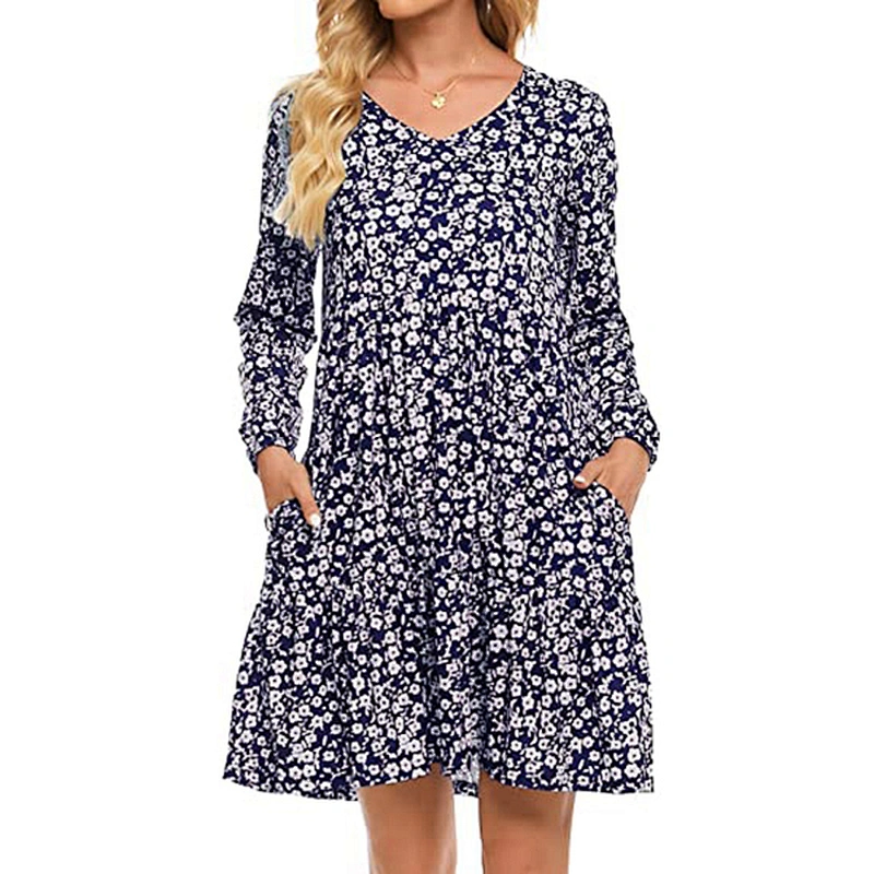 women's fashion casual printed dress