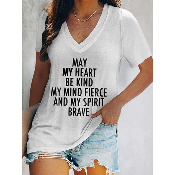 Fashion Casual Simple Printed Women's T-Shirt