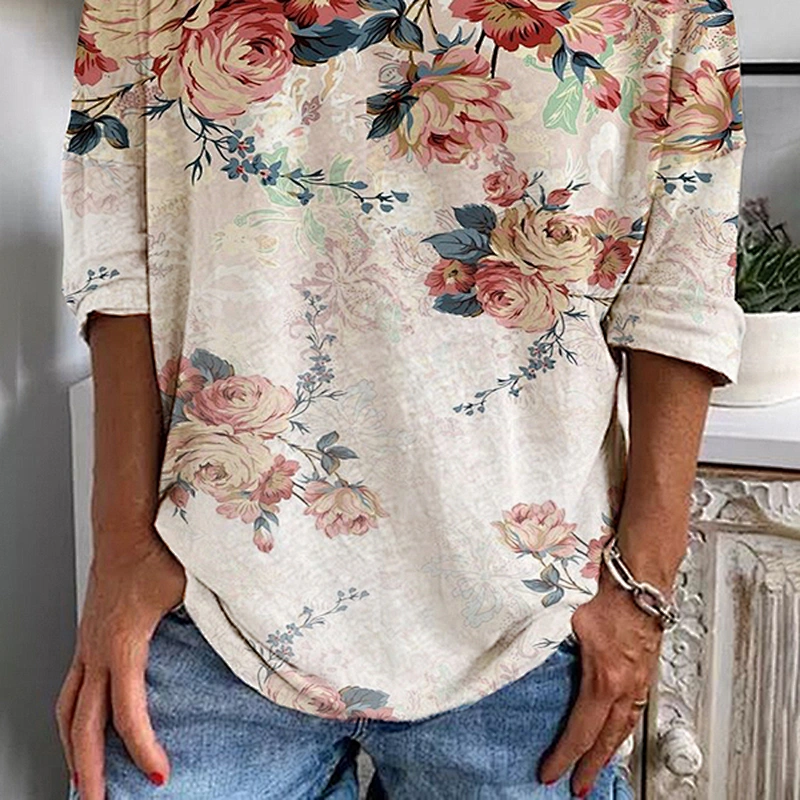 Fashion Casual Simple Printed Women's T-Shirt