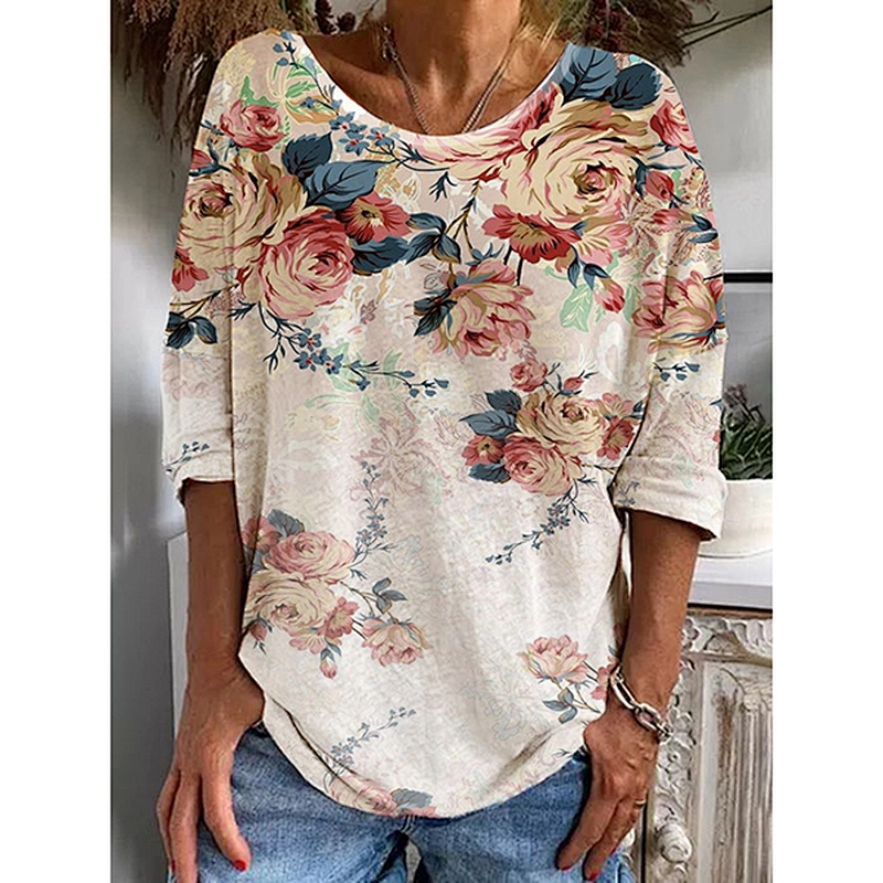 Fashion Casual Simple Printed Women's T-Shirt