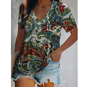Fashion Casual Simple Printed Women's T-Shirt
