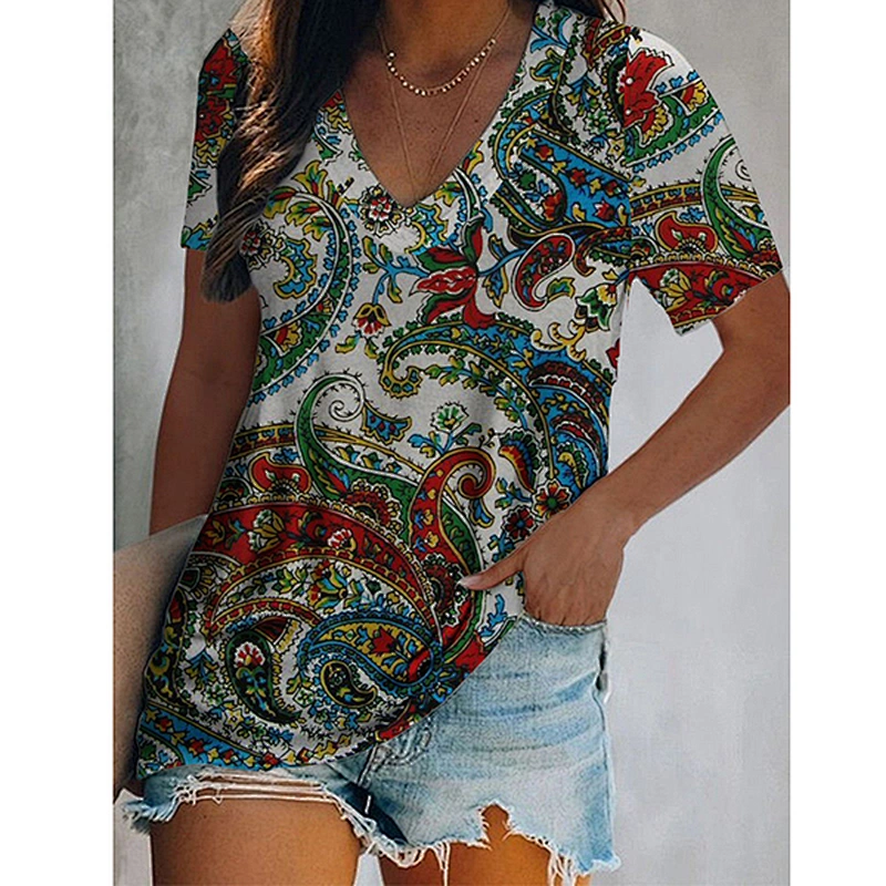 Fashion Casual Simple Printed Women's T-Shirt