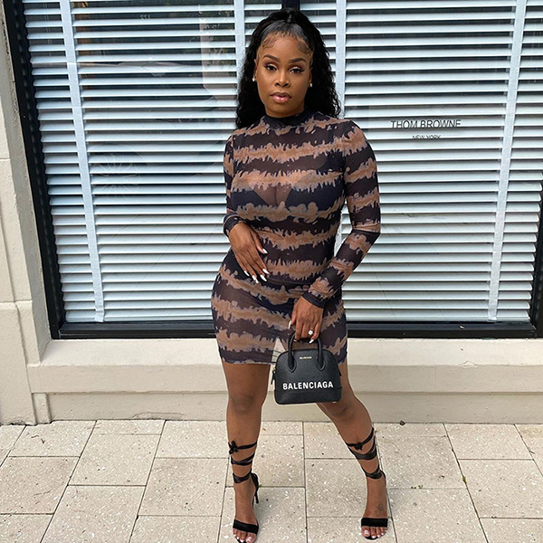 women's fashion casual printed dress