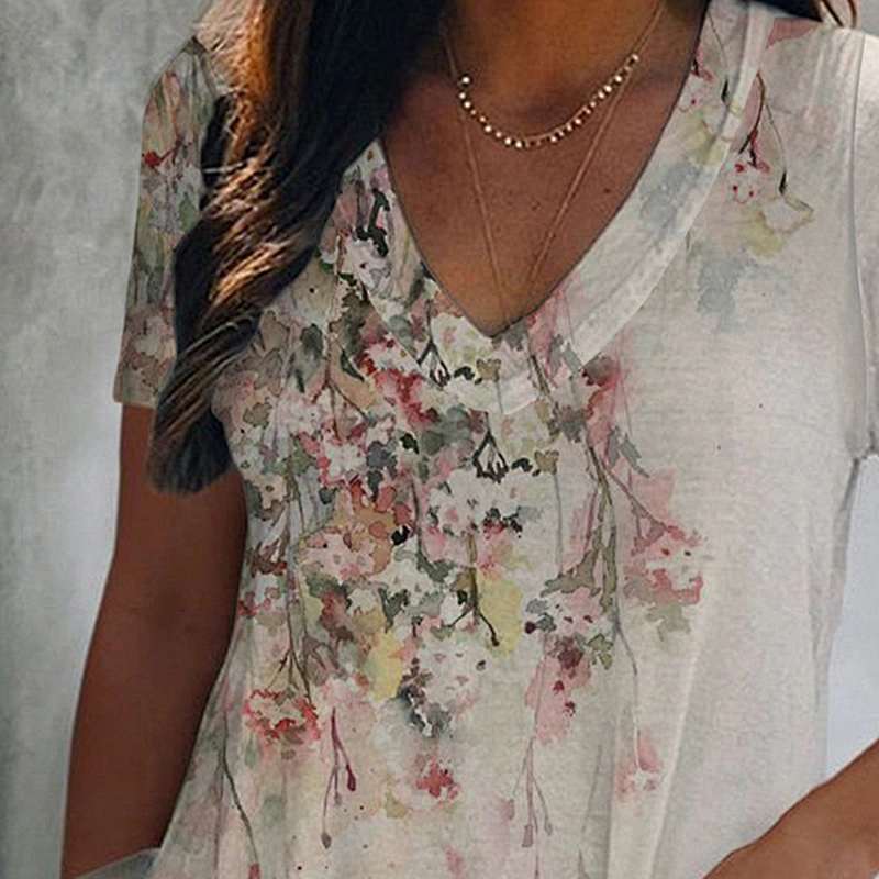 Fashion Casual Simple Printed Women's T-Shirt