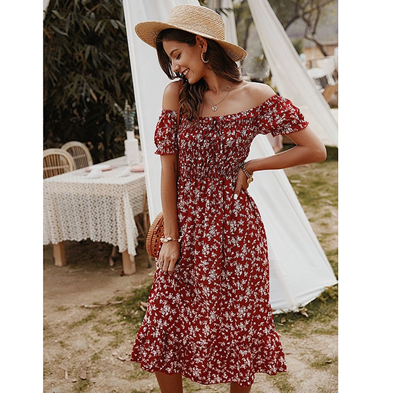women's fashion casual printed dress