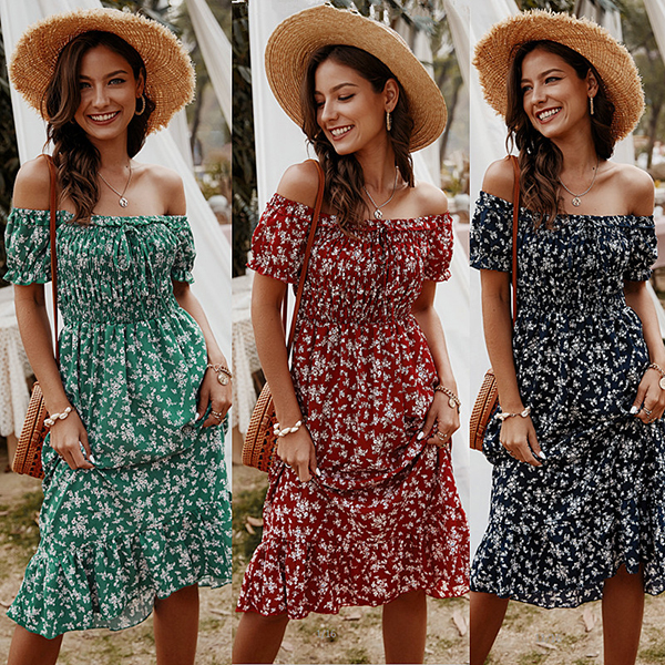 women's fashion casual printed dress