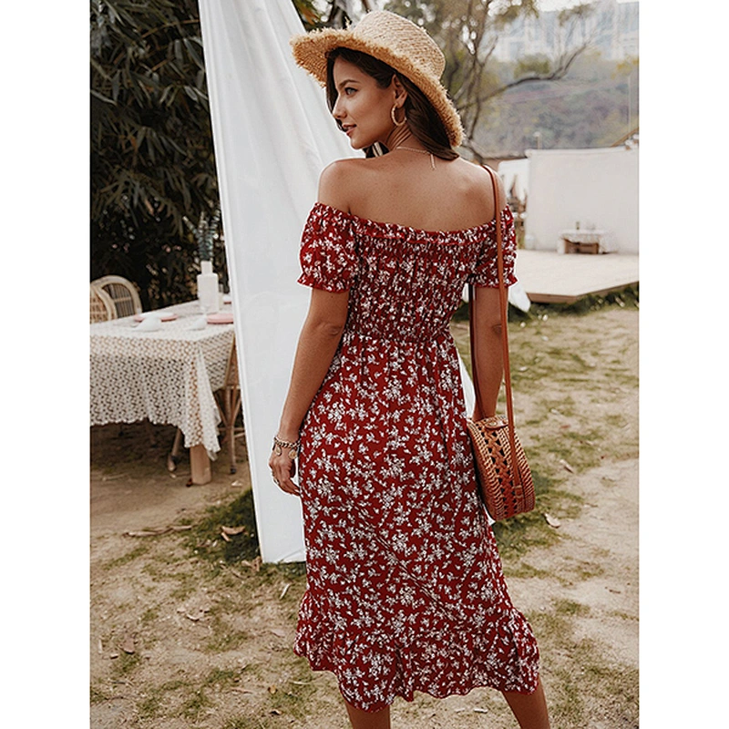 women's fashion casual printed dress
