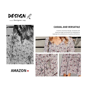 women's fashion casual printed dress