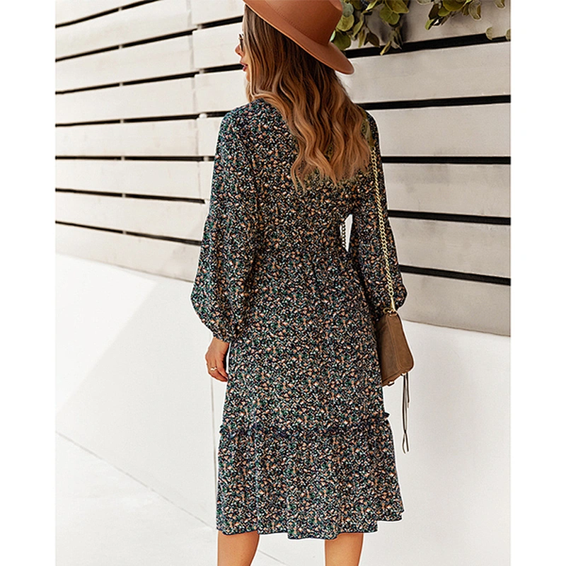women's fashion casual printed dress